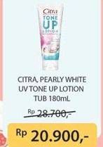 Promo Harga CITRA Tone Up Pearly White Body Lotion 180 ml - Indomaret