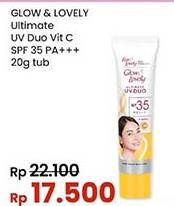 Promo Harga Glow & Lovely (fair & Lovely) Ultimate UV Duo Vitamin C SPF 35 Pa+++  20 gr - Indomaret