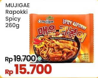 Promo Harga Mujigae Rapokki Spicy 260 gr - Indomaret