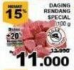 Promo Harga Daging Rendang Sapi Spesial per 100 gr - Giant