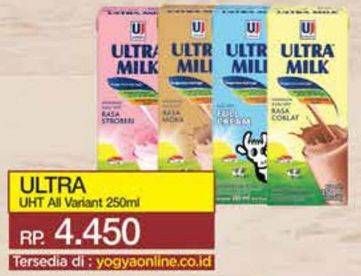 Promo Harga ULTRA MILK Susu UHT All Variants 250 ml - Yogya