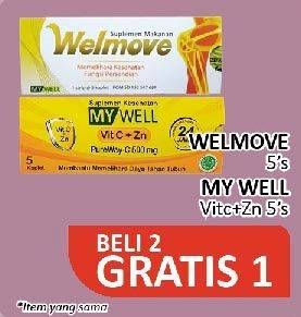 Promo Harga Wellmove 5s / My Well Vit C + Zn 5s  - Alfamidi
