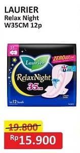 Promo Harga Laurier Relax Night 35cm 12 pcs - Alfamart