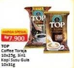 Promo Harga Top Coffee Kopi Toraja per 10 sachet 31 gr - Alfamart