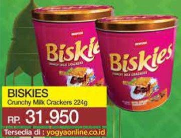 Promo Harga BISKIES Crunchy Milk Crackers 306 gr - Yogya