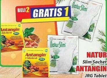 Promo Harga NATUR Slim Sachet & ANTANGIN JRG Tablet  - Hari Hari