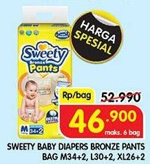 Promo Harga Sweety Bronze Pants M34+2, L30+2, XL26+2 28 pcs - Superindo