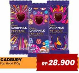 Promo Harga Cadbury Dairy Milk Pop Heart 150 gr - Yogya