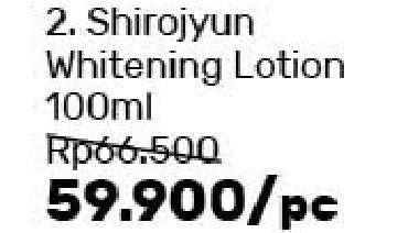 Promo Harga HADALABO Shirojyun Ultimate Whitening Milk Whitening 100 ml - Guardian