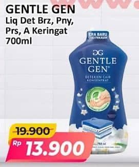 Promo Harga Gentle Gen Deterjen Morning Breeze, French Peony, Parisienne Garden, Anti Keringat 700 ml - Alfamart