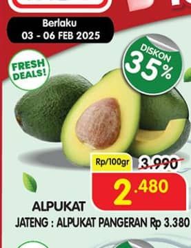 Promo Harga Alpukat per 100 gr - Superindo