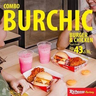 Promo Harga Richeese Factory Rich Burger Chicken  - Richeese Factory