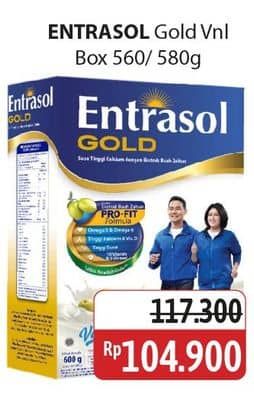 Promo Harga Entrasol Gold Susu Bubuk Vanilla 600 gr - Alfamidi