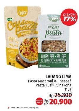 Promo Harga Ladang Lima Cassava Pasta Fussili, Macaroni Cheese 100 gr - LotteMart