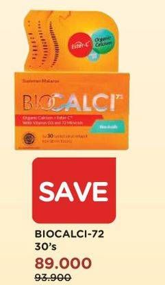 Promo Harga BIOCALCI Organic Calcium + Ester C 30 pcs - Watsons