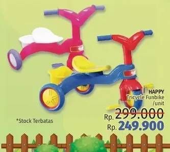 Promo Harga HAPPY Tricycle Funbike  - LotteMart