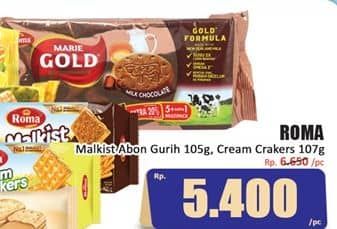 Promo Harga Roma Malkist Abon, Cream Crackers 105 gr - Hari Hari