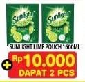 Promo Harga SUNLIGHT Pencuci Piring Lime 1600 ml - Hypermart