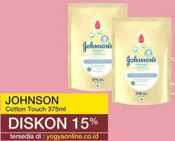 Promo Harga JOHNSONS Baby Cottontouch Top to Toe Bath 375 ml - Yogya