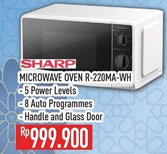 Promo Harga Sharp Microwave R-220MA-WH 1 pcs - Hypermart