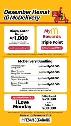 Promo Harga Desember Hemat di McDelivery  - McD