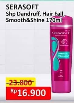 Promo Harga Serasoft Shampoo Anti Dandruff, Hairfall Treatment, Smooth Shine 170 ml - Alfamart