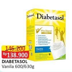 Promo Harga DIABETASOL Special Nutrition for Diabetic Vanilla 600 gr - Alfamart