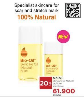Promo Harga BIO OIL Skincare Oil Natural 25 ml - Watsons