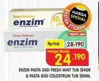 Promo Harga ENZIM Pasta Gigi Mint 124ml/100ml  - Superindo