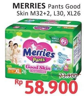 Promo Harga Merries Pants Good Skin M34, L30, XL26 26 pcs - Alfamidi