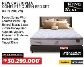 Promo Harga King Koil New Cassiopeia Complete Queen Bed Set  - COURTS