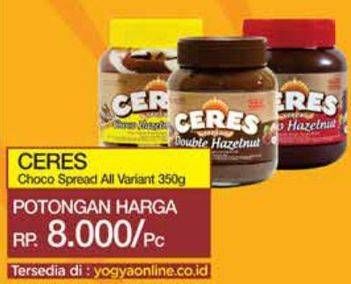 Promo Harga Ceres Choco Spread All Variants 350 gr - Yogya