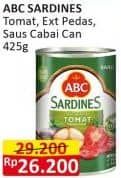 Promo Harga ABC Sardines Saus Tomat, Saus Ekstra Pedas, Saus Cabai 425 gr - Alfamart