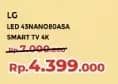 Promo Harga LG 43NANO80ASA Smart TV 4K 43 Inci NanoCell AI NANO80  - Yogya