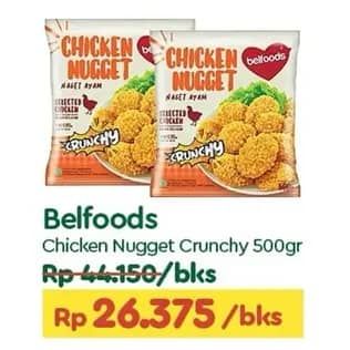 Promo Harga Belfoods Nugget Chicken Nugget Crunchy 500 gr - TIP TOP