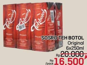 Sosro Teh Botol 250 ml Diskon 17%, Harga Promo Rp16.500, Harga Normal Rp20.000