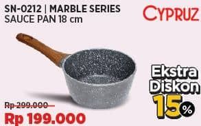 Promo Harga Cyprus SN-0212 | Marble Series Sauze Pan 18 cm  - COURTS