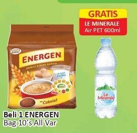 Promo Harga ENERGEN Cereal Instant All Variants per 10 sachet - Alfamart