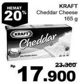 Promo Harga KRAFT Cheese Cheddar 165 gr - Giant