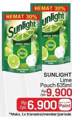 Promo Harga Sunlight Pencuci Piring Jeruk Nipis 100 640 ml - LotteMart