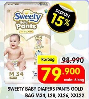 Promo Harga Sweety Gold Pants L28, M34, XL26, XXL22 22 pcs - Superindo