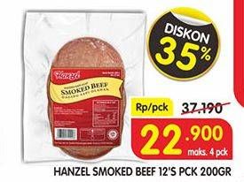 Promo Harga HANZEL Smoked Beef 200 gr - Superindo