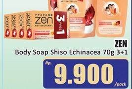 Promo Harga ZEN Anti Bacterial Body Soap Shiso E Flower 70 gr - Hari Hari