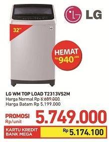 Promo Harga LG T2313VSPM | Mesin Cuci Top Loading 13kg  - Carrefour