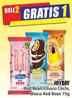 Promo Harga JOYDAY Ice Cream Stick Red Bean, Choco Circle, Choco Red Bean 75 gr - Hari Hari