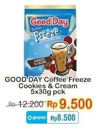 Promo Harga Good Day Coffee Freeze Kecuali Cookies N Cream per 5 sachet 30 gr - Indomaret