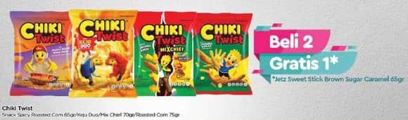 Promo Harga Chiki Twist Snack Jagung Bakar, Grilled Chicken, Flaming Hot 75 gr - TIP TOP