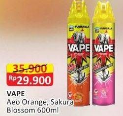 Promo Harga Fumakilla Vape Aerosol Orange, Sakura Blossom 600 ml - Alfamart