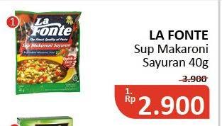 Promo Harga LA FONTE Sup Makaroni Sayuran 40 gr - Alfamidi