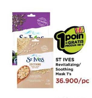 Promo Harga ST IVES Sheet Mask Revitalizing Acai, Blueberry Chia Seed Oil, Soothing Oatmeal 230 ml - Watsons
